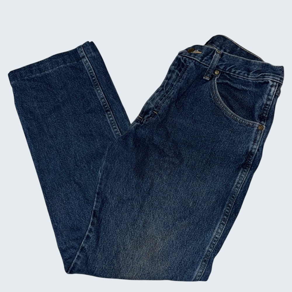 Wrangler Mens Regular Fit Jeans 32x30 Dark Wash Denim 96501MR Cotton Workwear